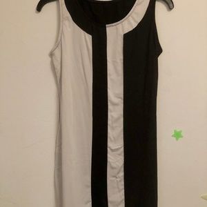 black and white dress